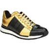 Store Belvedere Blake Ostrich Sneakers Black / Gold (33629)