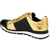 Store Belvedere Blake Ostrich Sneakers Black / Gold (33629)