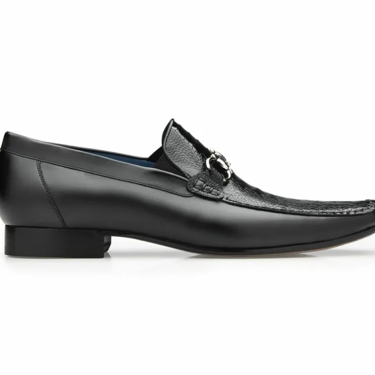 Hot Belvedere Bruno Ostrich & Italian Calfskin Shoes (1026) Black