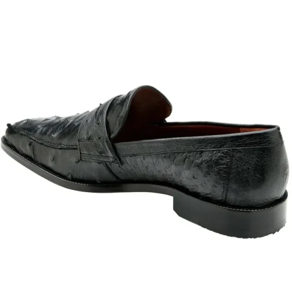 Store Belvedere Espada Ostrich Penny Loafers (2440) Black