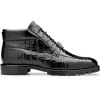 Fashion Belvedere Gallardo Caiman Crocodile Boots Black