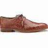 Shop Belvedere Lago Alligator Dress Shoes (14010) Cognac