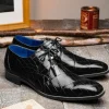 Hot Belvedere Lago Alligator Dress Shoes (14010) Black