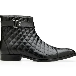 Online Belvedere Libero Ostrich & Quilted Leather Boots (R80) Black