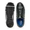 Shop Belvedere Magnus Ostrich Patchwork Sneakers (E21) Black