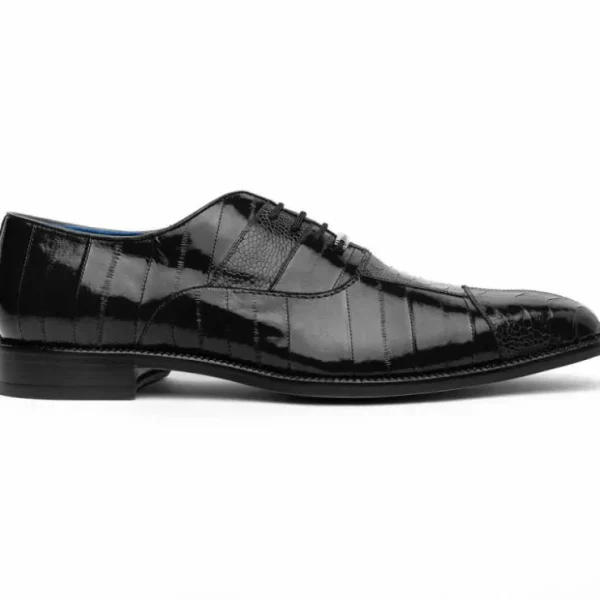 Shop Belvedere Mare Ostrich/Eel Shoes (2P7) Black