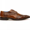 Store Belvedere Nino Eel & Ostrich Shoes Antique Camel (0B4) AntiqueCamel