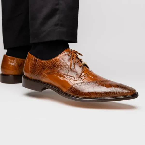 belvedere_nino_eel_amp_os_8.webp Store Belvedere Nino Eel & Ostrich Shoes Antique Camel (0B4) AntiqueCamel