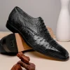 Hot Belvedere Onesto II Ostrich/Crocodile Shoes (1419) Black