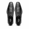 Hot Belvedere Onesto II Ostrich/Crocodile Shoes (1419) Black