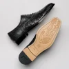 Hot Belvedere Onesto II Ostrich/Crocodile Shoes (1419) Black