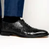 Hot Belvedere Onesto II Ostrich/Crocodile Shoes (1419) Black