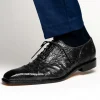 Hot Belvedere Onesto II Ostrich/Crocodile Shoes (1419) Black