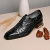 Hot Belvedere Onesto II Ostrich/Crocodile Shoes (1419) Black