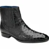 Discount Belvedere Roger Genuine Ostrich Quill Chelsea Boots (R55) Black