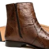 Flash Sale Belvedere Roger Genuine Ostrich Quill Chelsea Boots Ant Brandy (R55) AntBrandy