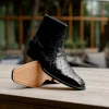 Discount Belvedere Roger Genuine Ostrich Quill Chelsea Boots (R55) Black