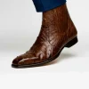 Flash Sale Belvedere Roger Genuine Ostrich Quill Chelsea Boots Ant Brandy (R55) AntBrandy