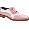 Cheap Belvedere Sesto Genuine Ostrich Quill / Italian Leather Shoes Pink / White (R54)