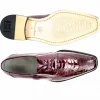 Cheap Belvedere Siena Ostrich Lace Up Shoes (1463) Burgundy