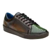 Hot Belvedere Stone Ostrich & Calf Sneaker Chocolate Brown / Forest (Y31)