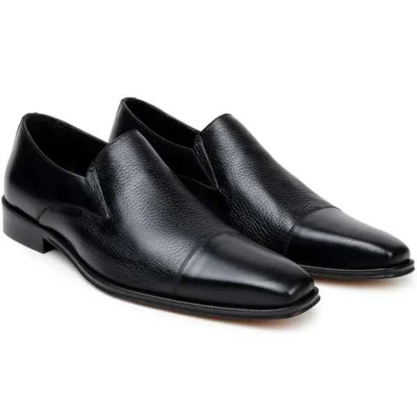 Sale Belvedere Studio Andreo Deerskin & Nappa Loafers Black