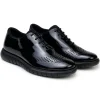 Sale Belvedere Studio Maxim Patent Leather Formal Sneakers Black