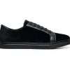 Store Belvedere Studio Prince Velvet / Leather Formal Sneakers Black