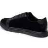 Store Belvedere Studio Prince Velvet / Leather Formal Sneakers Black