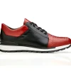 Flash Sale Belvedere Titan Caiman Crocodile Sneakers Red / Black (33631)