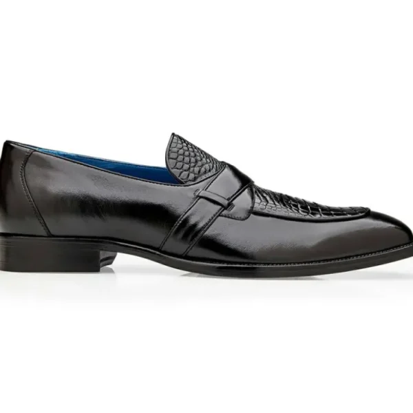 Best Belvedere Tornado American Alligator Loafer (R74) Black