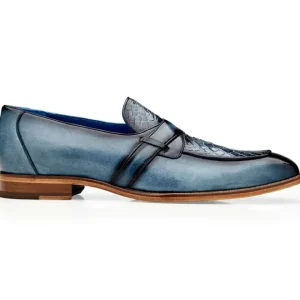 Hot Belvedere Tornado American Alligator Loafer Ant. Blue Jean (R74) Ant.BlueJean