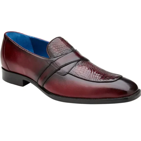 Fashion Belvedere Tornado American Alligator Loafer Ant. Burgundy (R74) Ant.Burgundy