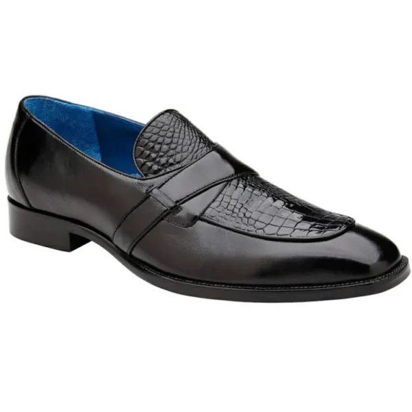 Best Belvedere Tornado American Alligator Loafer (R74) Black