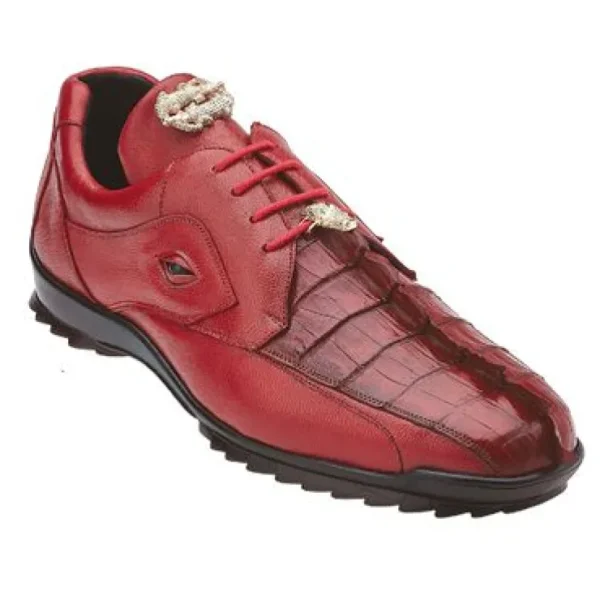 Hot Belvedere Vasco Hornback & Calfskin Sneakers (336122) Red