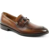 Discount Bruno Magli Alpha Bit Leather Loafers Cognac