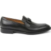 Discount Bruno Magli Alpha Bit Leather Loafers Black