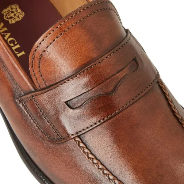 Outlet Bruno Magli Arden Leather Loafer Cognac