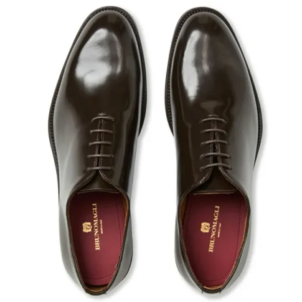 Fashion Bruno Magli Claudio Balmoral Leather Oxford Brown