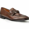 Shop Bruno Magli Mauro Leather Slip-on Loafers Taupe