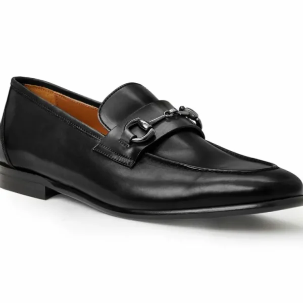 Best Sale Bruno Magli Mauro Leather Slip-on Loafers Black