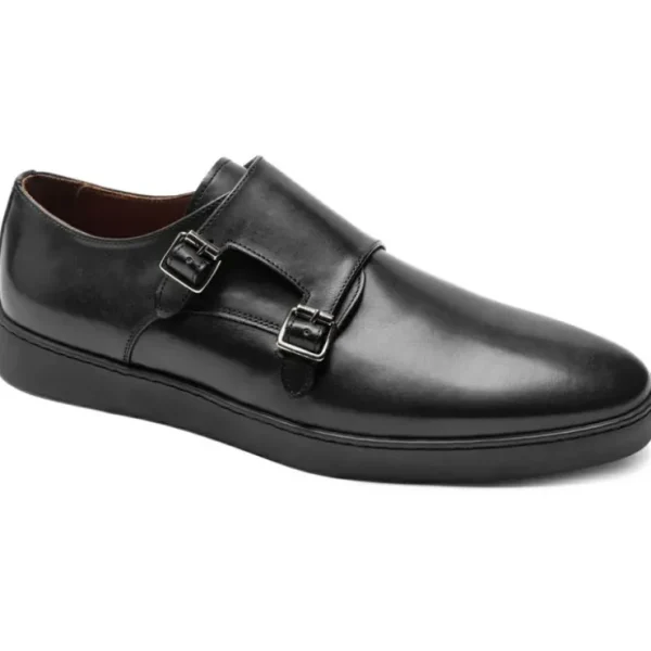 Shop Bruno Magli Palestro Double Monk Strap Loafer Black