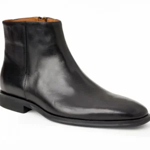 Best Bruno Magli Raging Leather Side Zip Boots Black