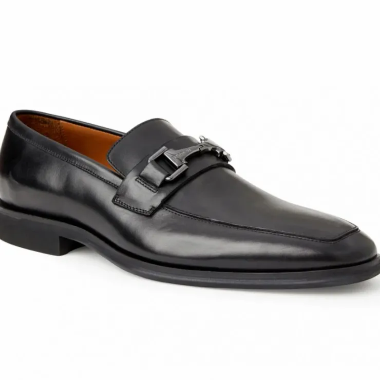 Outlet Bruno Magli Raging Leather Bit Loafer Black