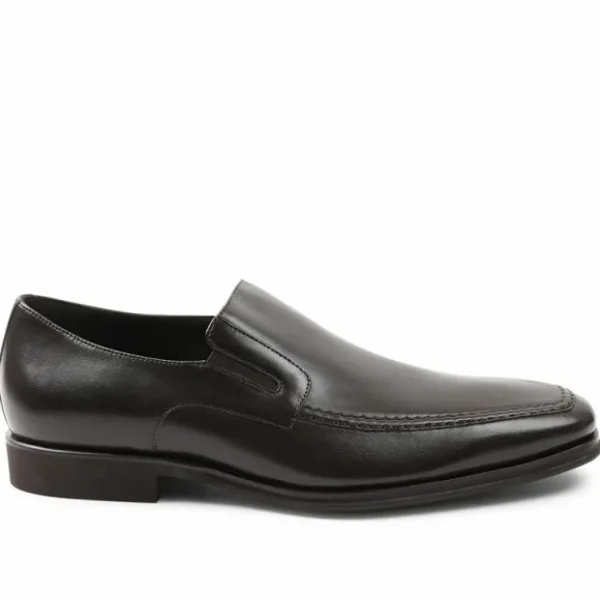 Cheap Bruno Magli Raging Leather Slip-on Shoes Dark Brown DarkBrown