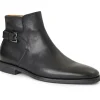 New Bruno Magli Rubino Leather Side Zip Boots Black