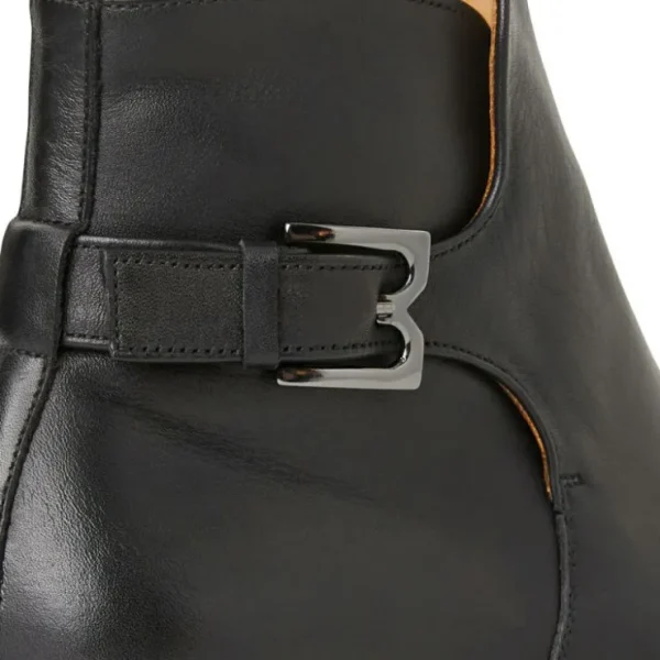 New Bruno Magli Rubino Leather Side Zip Boots Black