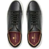 Fashion Bruno Magli Salvatore Lace-To-Toe Leather Sneaker Black