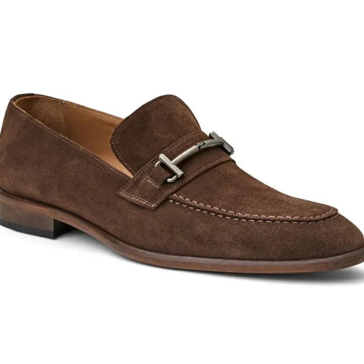 Online Bruno Magli Sante Double Gore Classic Suede Bit Loafer Brown