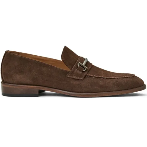 Online Bruno Magli Sante Double Gore Classic Suede Bit Loafer Brown